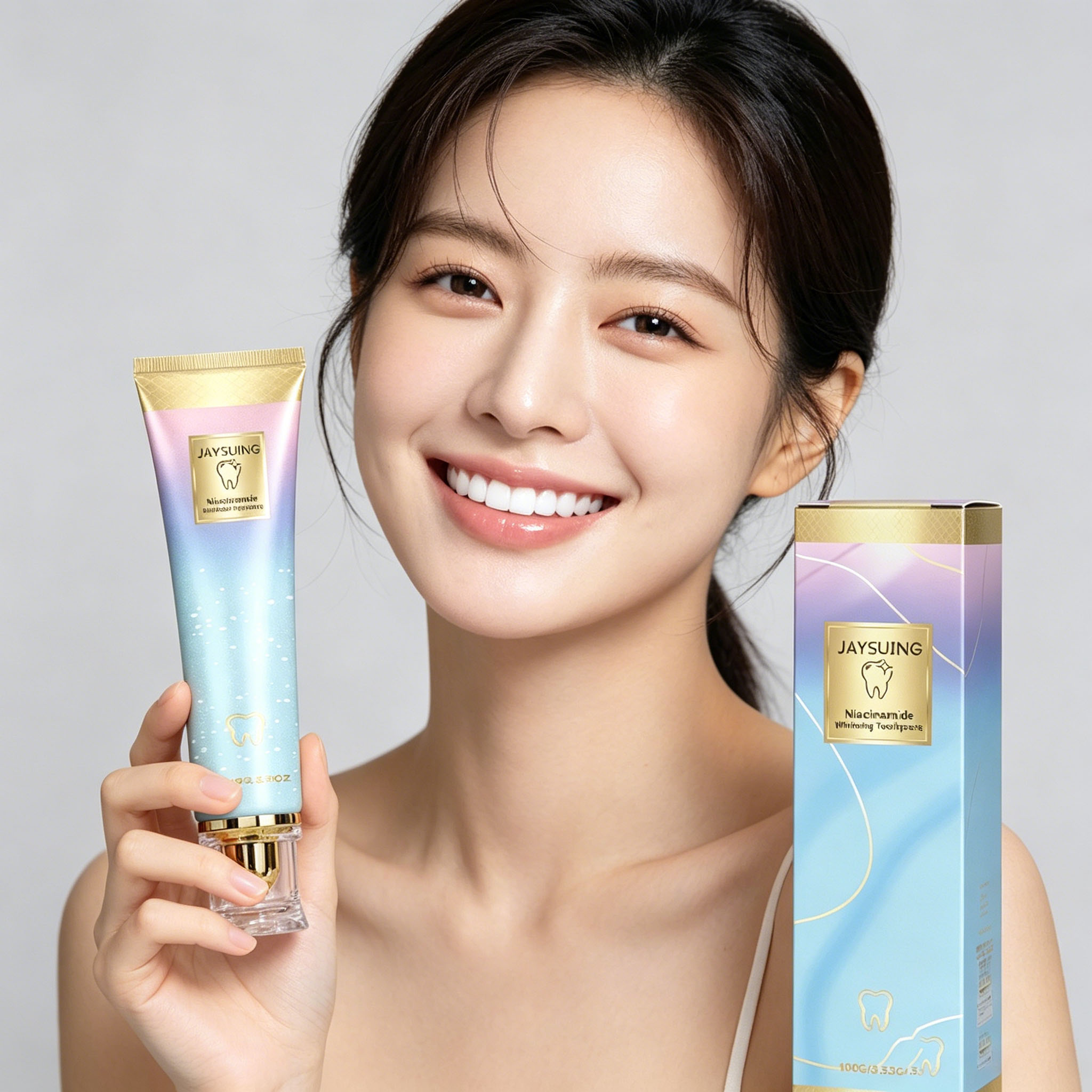 Teeth Whitening Naturally - ﻿ ナイアシンアミド配合ホワイトニング歯磨き粉 黄ばみ除去 口臭軽減 歯茎ケア 口臭爽快
