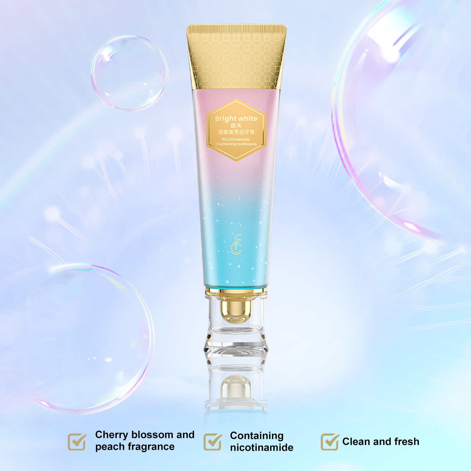 Teeth Whitening Treatment - 歯磨き粉 ホワイトニング オーラルケアクリーム 歯磨き粉 ニコチンアミド ディープクリーニング