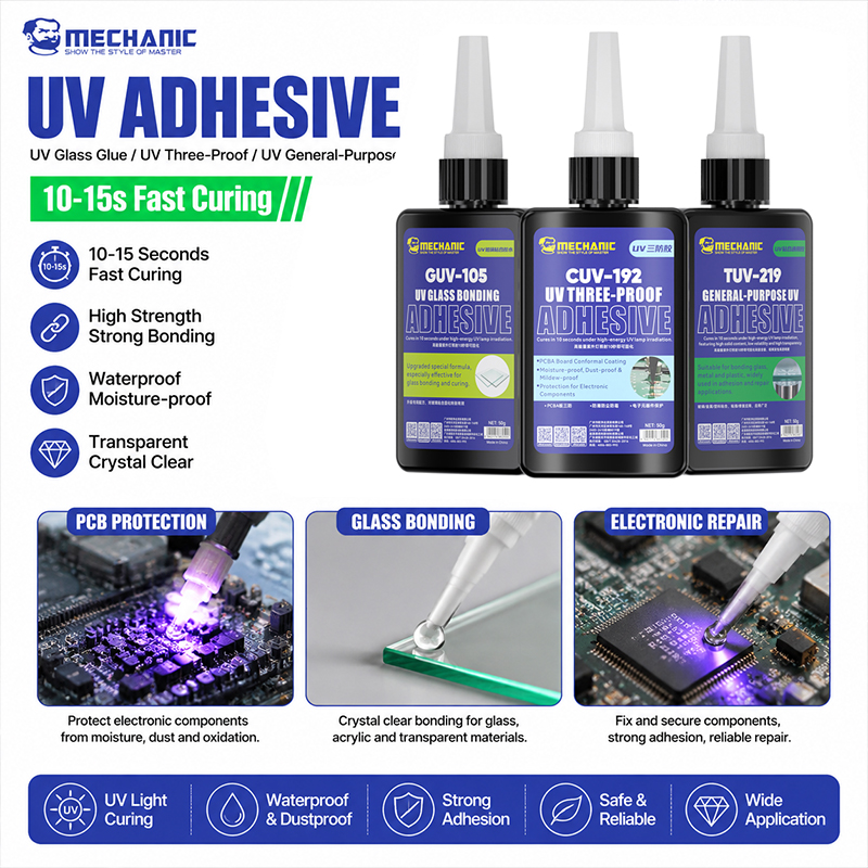 Uv Whitening Kit - メカニック UV ガラス接着剤 UV 接着剤透明防水硬化接着剤 GUV-105