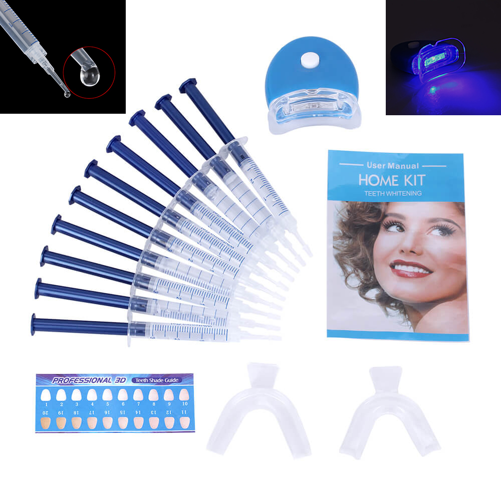 Teeth Whitening Gel - 1 セット歯のホワイトニング 44% 過酸化物歯科漂白システム口腔ケアジェルキット歯のホワイトナー新しい歯科白機器 LED ライト