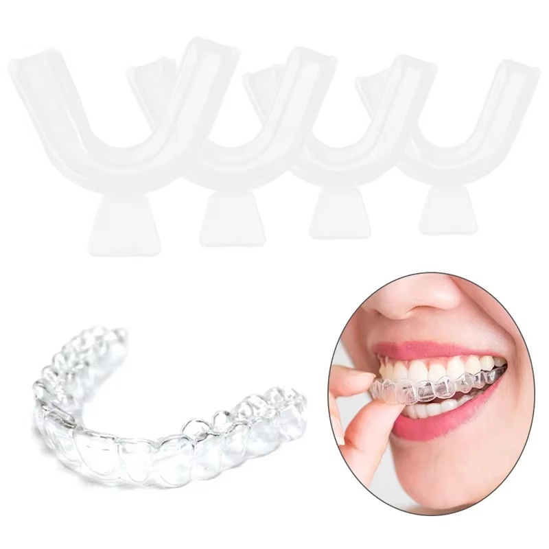 Teeth Whitening Gel - 1/8pc マウスガード EVA 歯プロテクターナイトガード口トレイ歯ぎしり研削抗いびき歯ホワイトニングボクシング保護