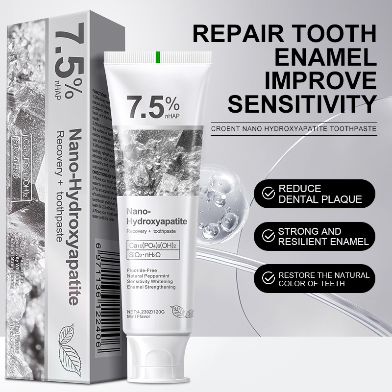 Remineralizing Toothpaste - 1/3 個 7.5% ヒドロキシリン酸グレーストーン歯磨き粉口腔洗浄用フレッシュブレス歯の汚れの除去長期的な香り