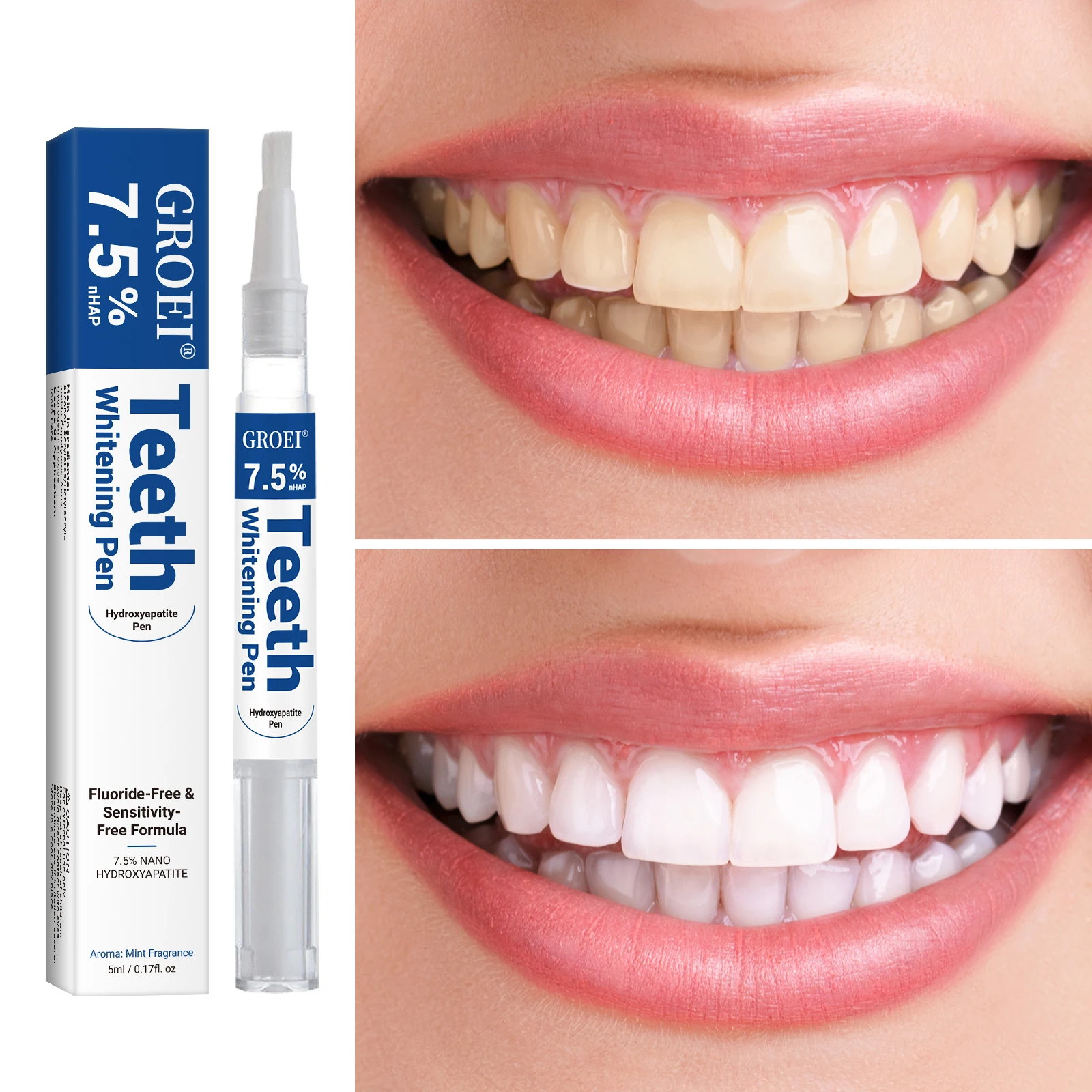 ヒドロキシアパタイト歯のホワイトニングペンまばゆい白いステイ - Teeth Whitening Gel のレビューと価格