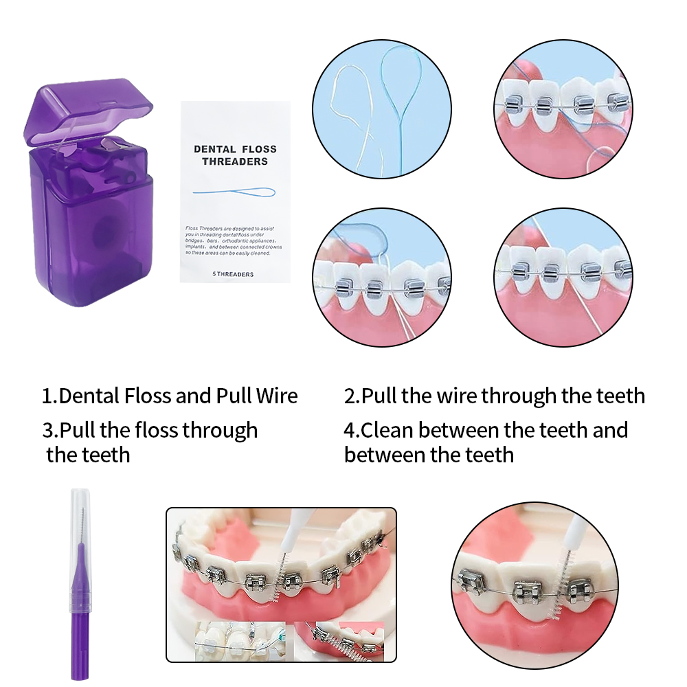 8 ピース/セット矯正歯科ケアブラシキット歯クリーニングブレ - Teeth Whitening Brush のレビューと価格