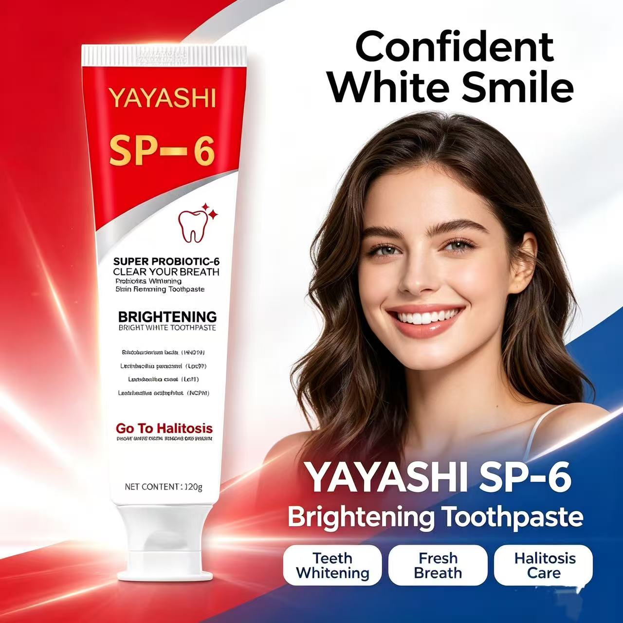 SP-6プロバイオティクス歯磨き粉 ブライトニングミント フ - Teeth Whitening Treatment のレビューと価格