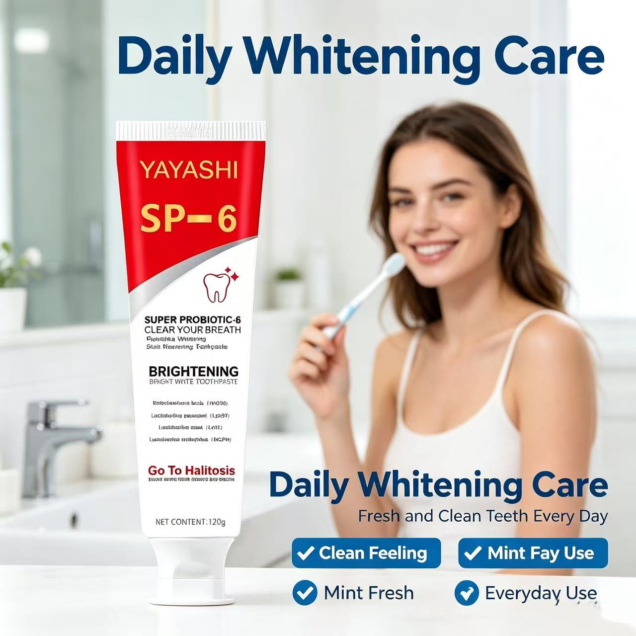 SP-6プロバイオティクス歯磨き粉 ブライトニングミント フ - Teeth Whitening Treatment のレビューと価格