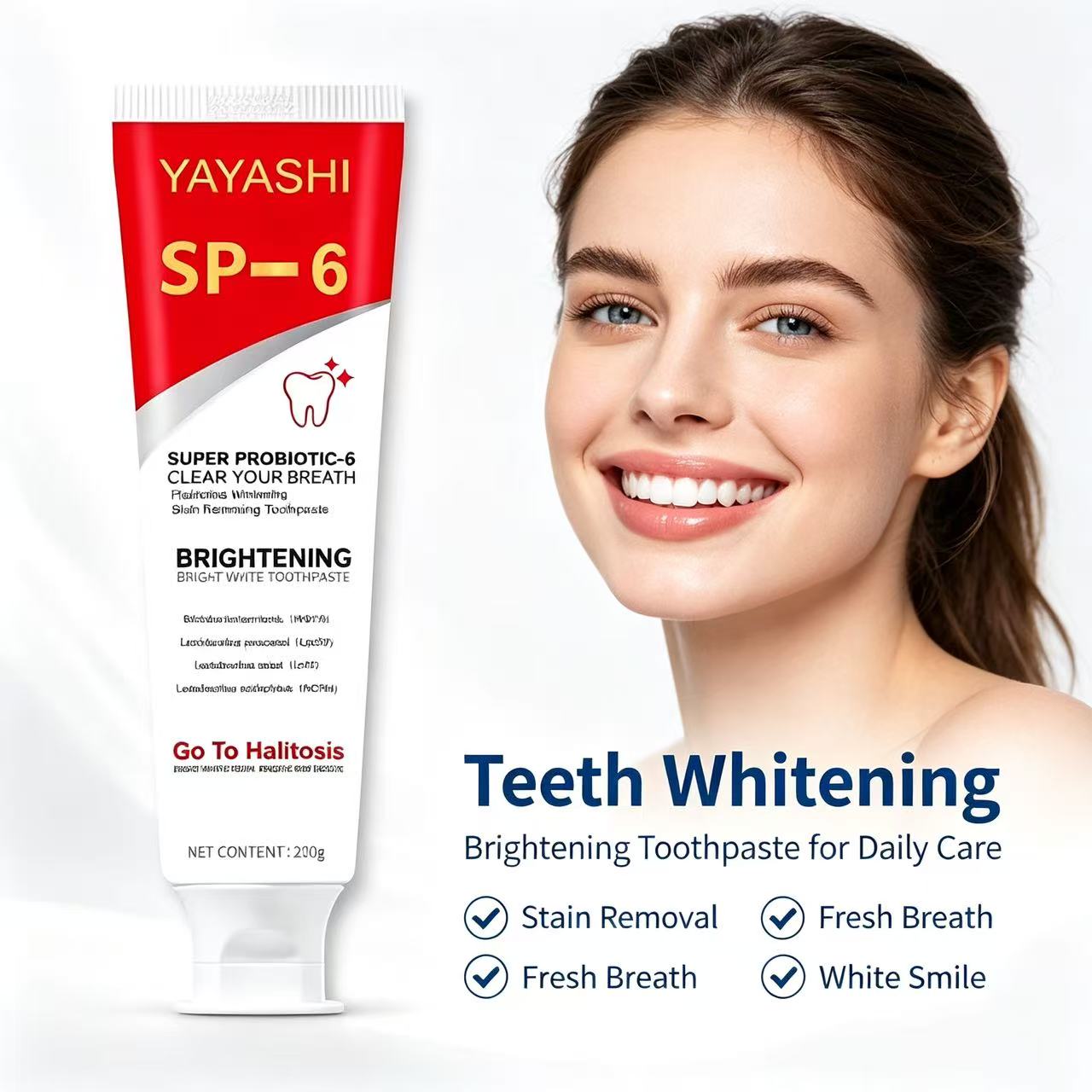 SP-6プロバイオティクス歯磨き粉 ブライトニングミント フ - Teeth Whitening Treatment のレビューと価格