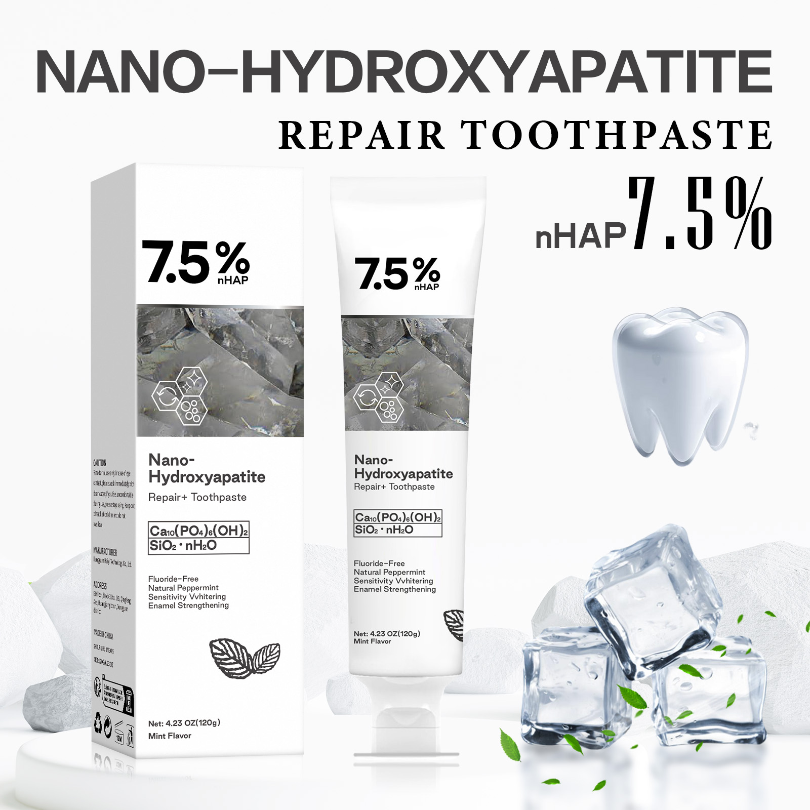 ナノハイドロキシアパタイト歯磨き粉、コーヒー・紅茶の染み抜き - Remineralizing Toothpaste のレビューと価格