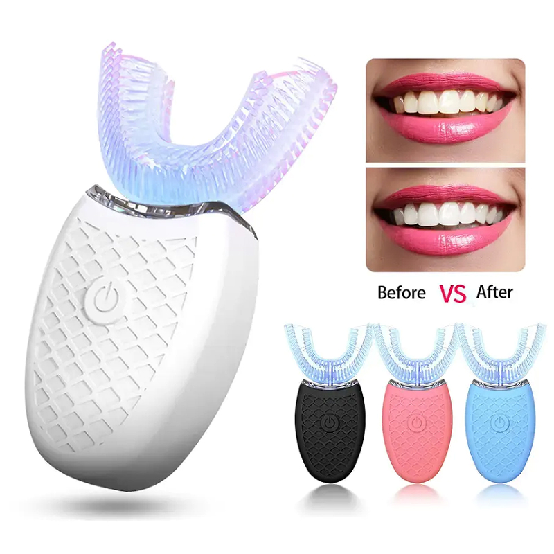 柔らかい毛 U 字型スマート歯ホワイトニング防水プロフェッシ - Teeth Whitening Toothbrush のレビューと価格