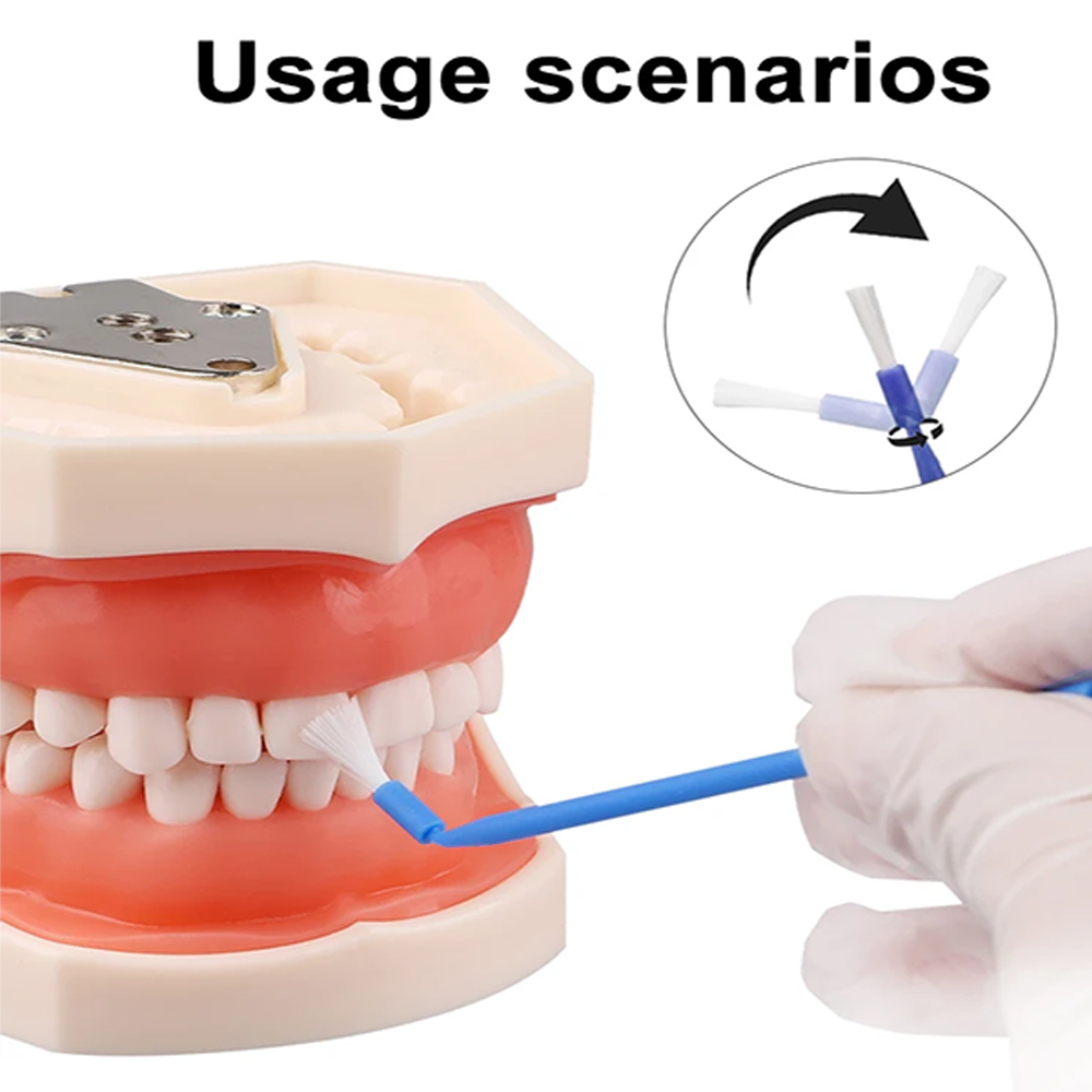 100 個歯科用使い捨てマイクロブラシアプリケーター曲げ可能 - Teeth Whitening Brush のレビューと価格