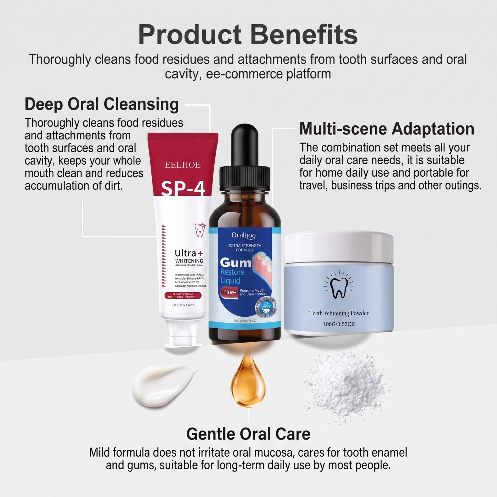 オーラルケアコンボセット ホワイトニング歯磨き粉 マウスウォ - Teeth Whitening Gel のレビューと価格