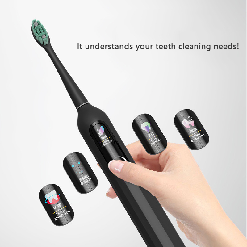音波振動電動歯ブラシスマート 5 モード IPX7 防水 L - Teeth Whitening Toothbrush のレビューと価格