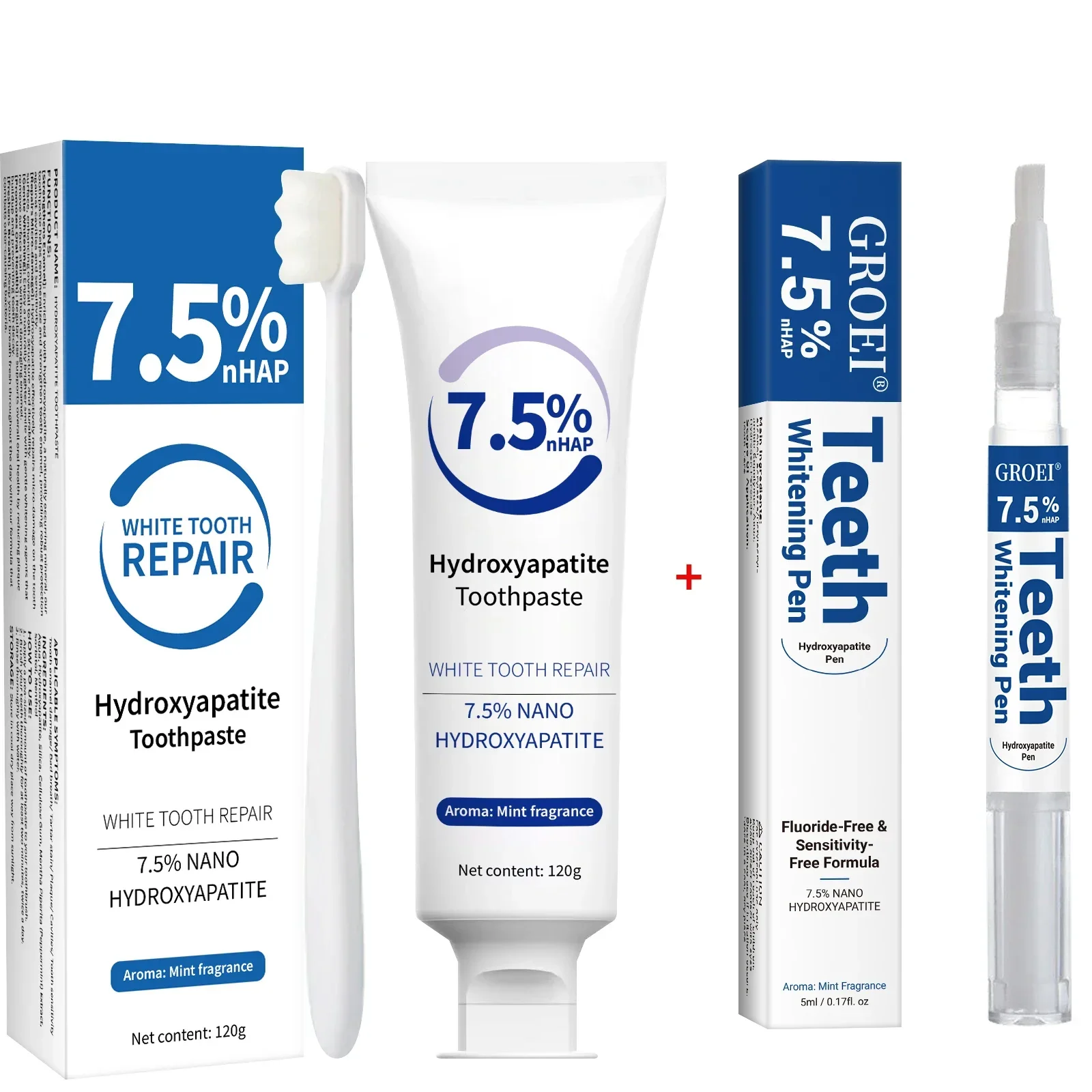 歯磨き粉＆ホワイトニングペンキット - ハイドロキシアパタイ - Remineralizing Toothpaste のレビューと価格