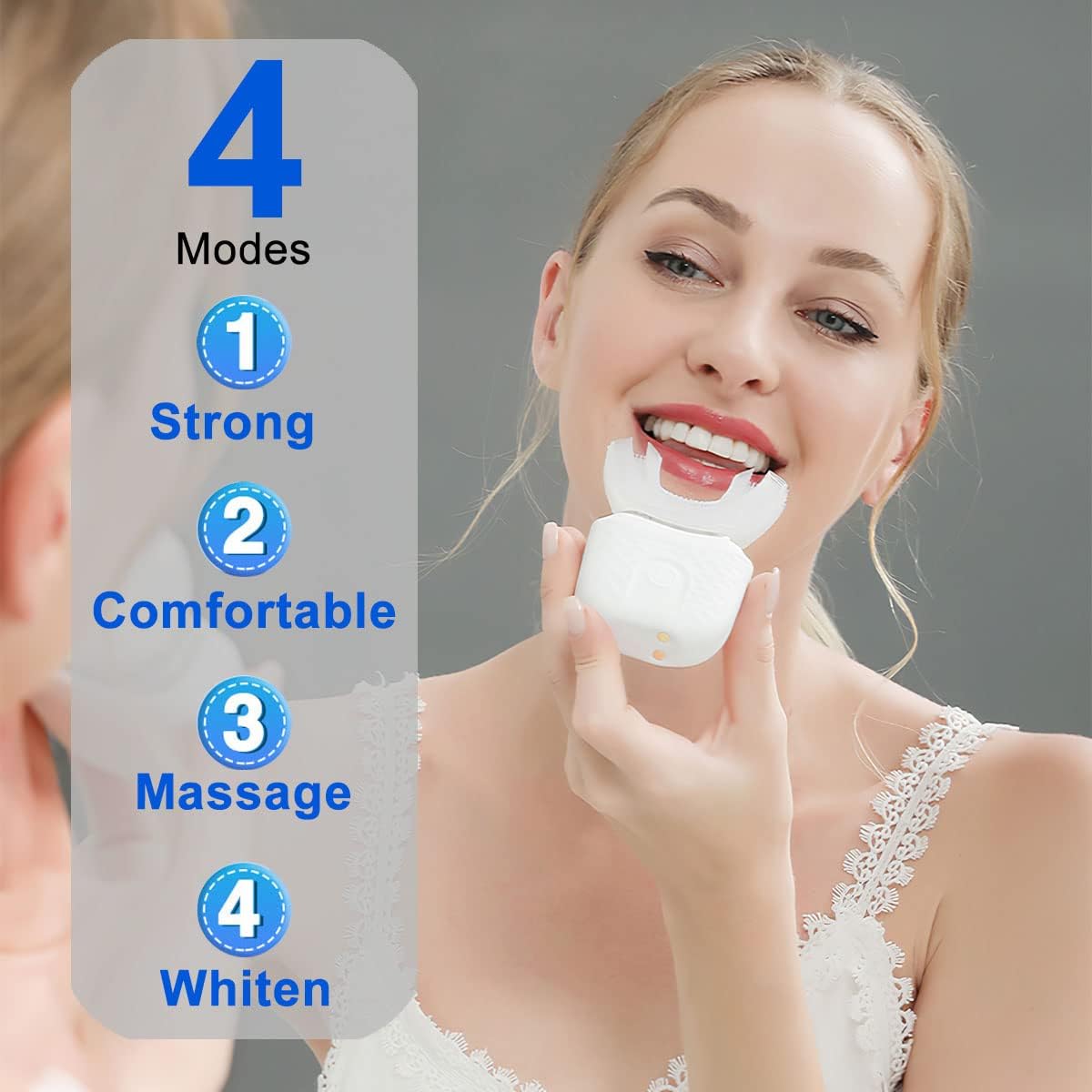 U字型自動電動歯ブラシ、歯科衛生メーカー、360度 - Teeth Whitening Toothbrush のレビューと価格