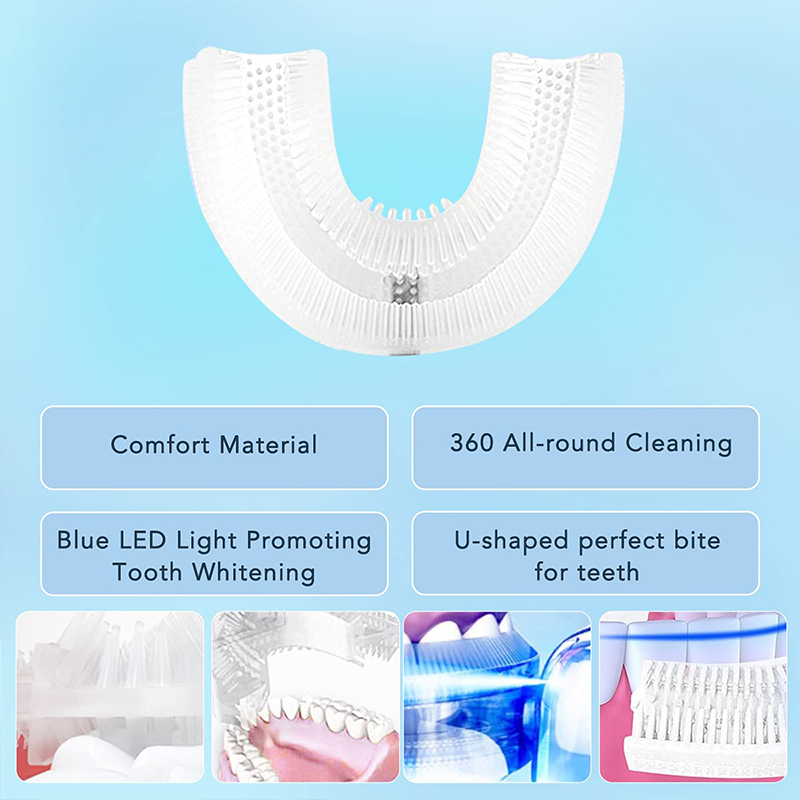 U字型自動電動歯ブラシ、歯科衛生メーカー、360度 - Teeth Whitening Toothbrush のレビューと価格