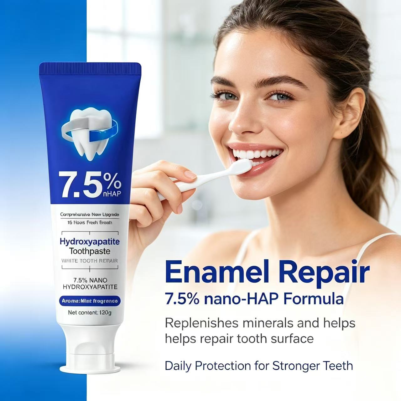 7.5%ナノハイドロキシアパタイト歯磨き粉、コーヒー・紅茶の - Remineralizing Toothpaste のレビューと価格