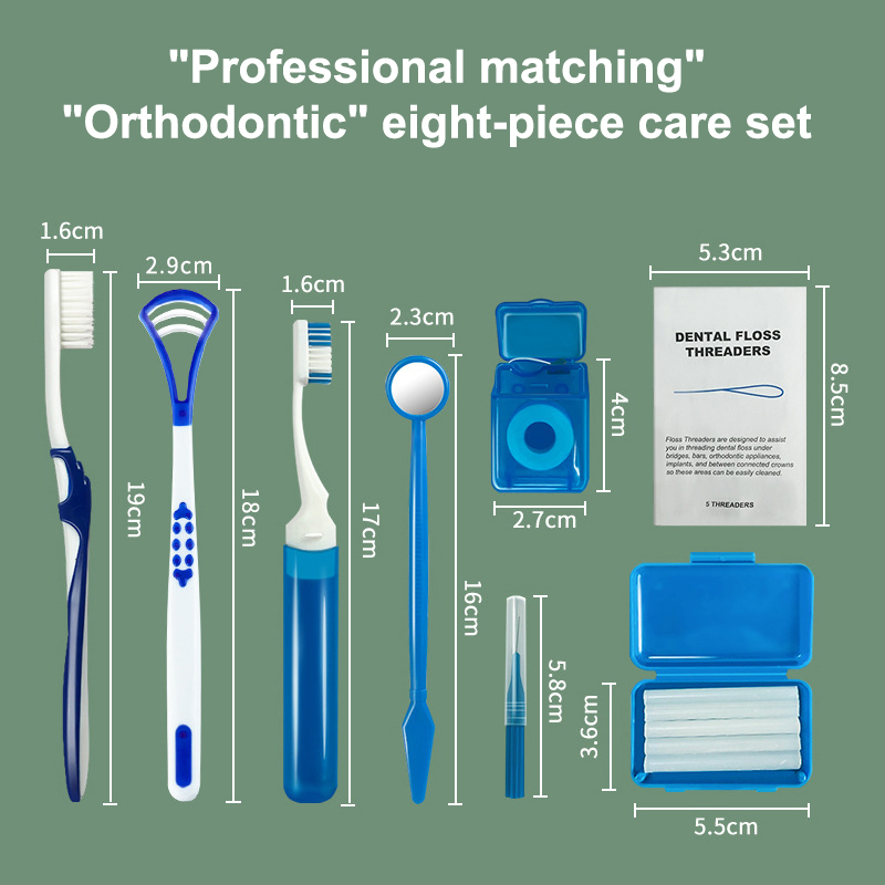 8 ピース/セット歯科ケアブラシキットマルチカラーデンタルワ - Teeth Whitening Brush のレビューと価格
