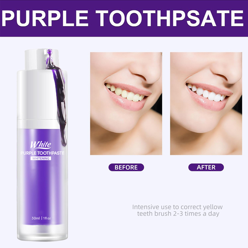 紫のホワイトニング歯磨き粉 30ml パーソナルケア クリー - Teeth Whitening Treatment のレビューと価格