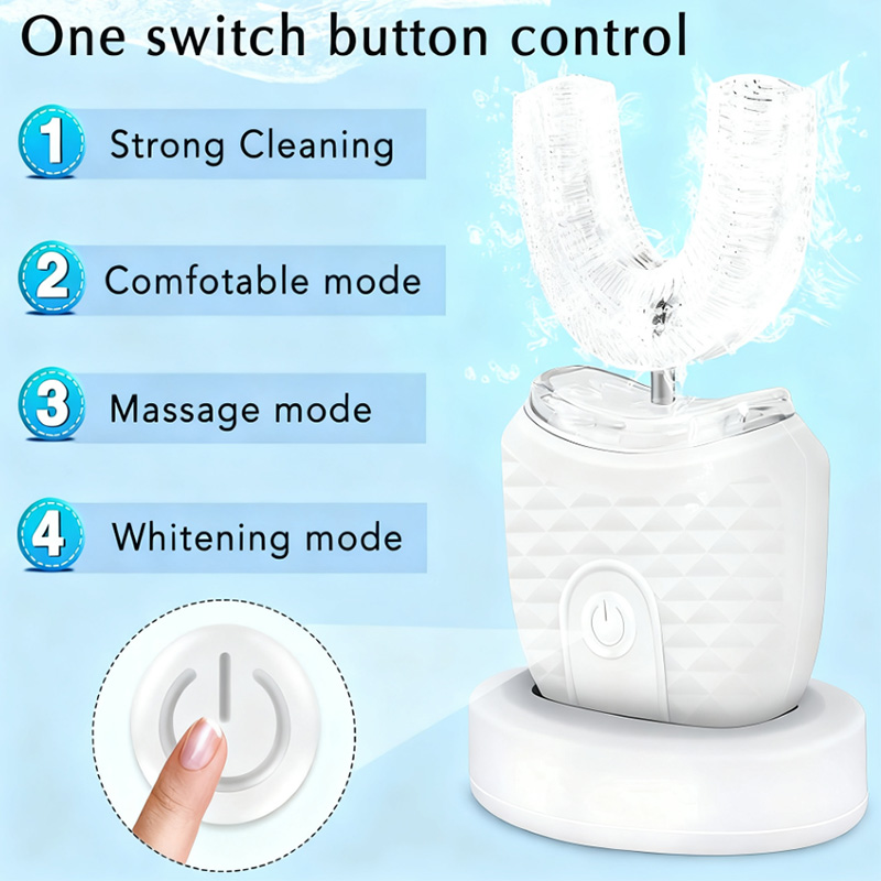 ポータブルU字型電動歯ブラシ、超音波360度洗浄、シリコンホ - Teeth Whitening Toothbrush のレビューと価格
