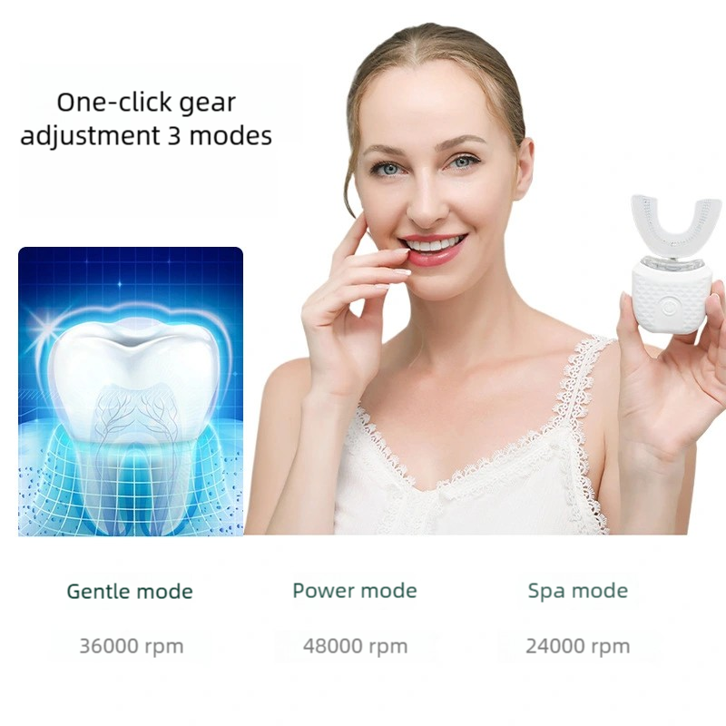ポータブルU字型電動歯ブラシ、超音波360度洗浄、シリコンホ - Teeth Whitening Toothbrush のレビューと価格