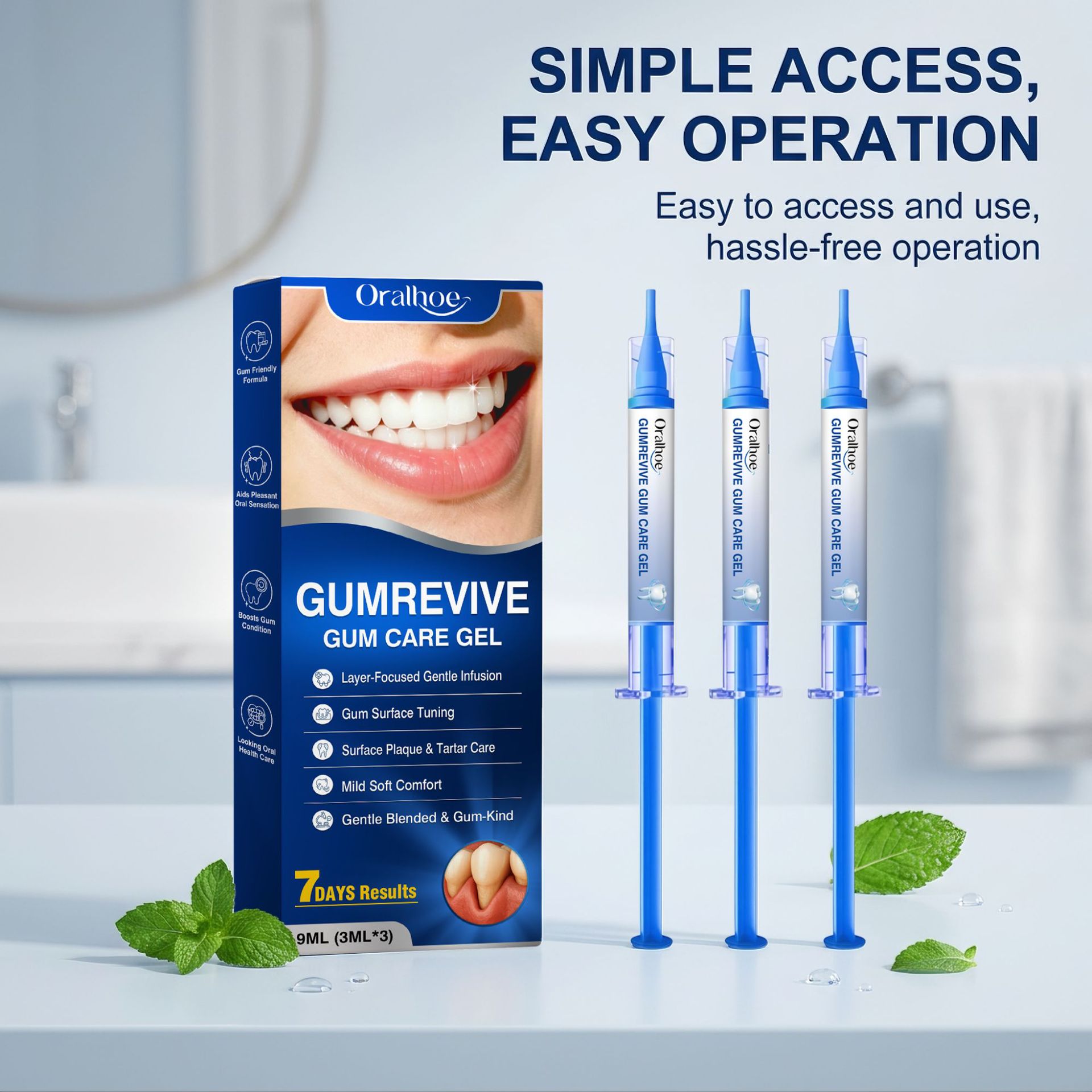 オーラルケアジェル 3個入り歯茎洗浄シリンジキット、毎日の家 - Teeth Whitening Near Me のレビューと価格