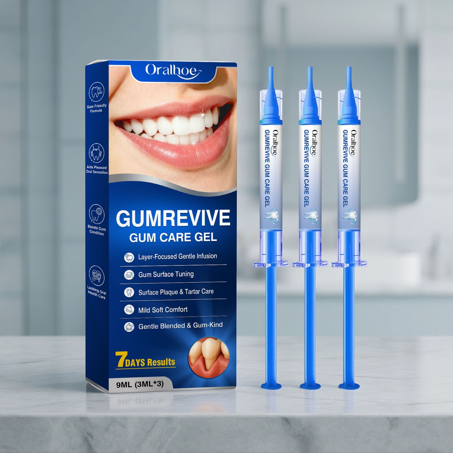 オーラルケアジェル 3個入り歯茎洗浄シリンジキット、毎日の家 - Teeth Whitening Near Me のレビューと価格