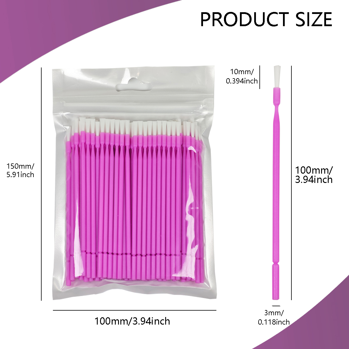 100 個歯科用使い捨てマイクロブラシアプリケーター曲げ可能 - Teeth Whitening Brush のレビューと価格
