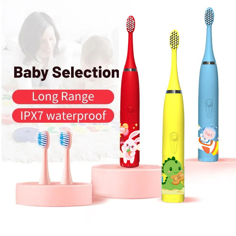 子供のための交換用ヘッド付き電動歯ブラシ,充電式,カラフル, - Teeth Whitening Toothbrush のレビューと価格