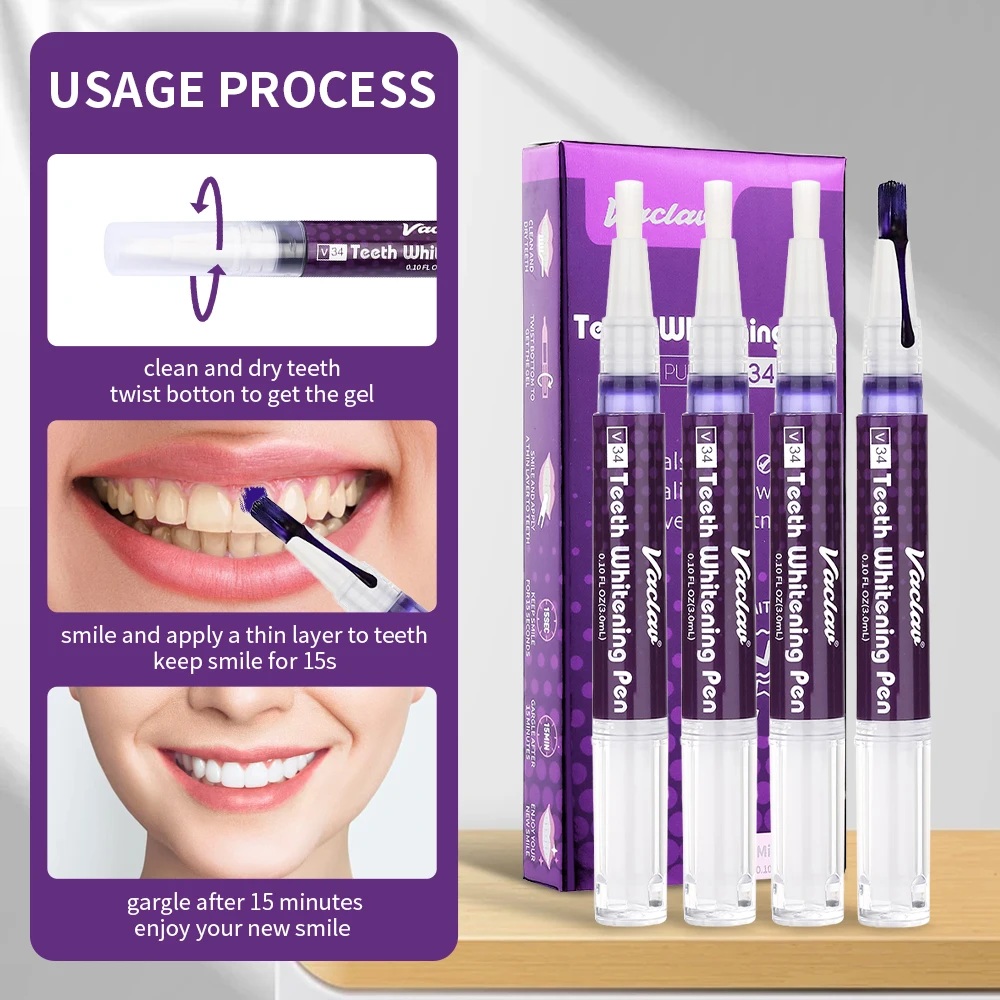 ヴァクヴァル V34 パープル歯ホワイトニングジェルペン、イ - Teeth Whitening Gel のレビューと価格